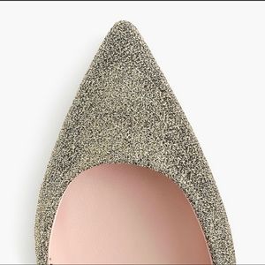 J Crew Gold  Italian “Colette   Pointed toed heel ❤️